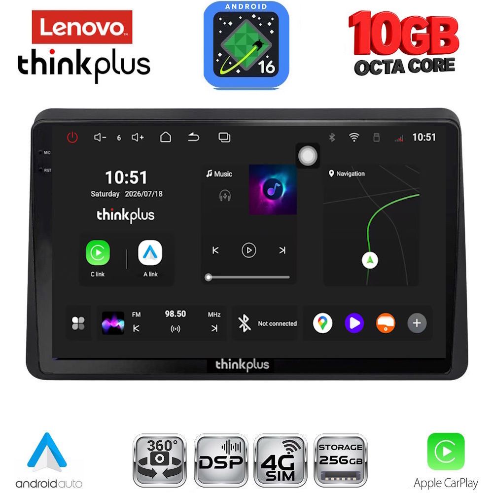 LENOVO LTM 11553_CPA (10inc) MULTIMEDIA TABLET for NISSAN NV400 – OPEL MOVANO – RENAULT MASTER mod. 2020-2026