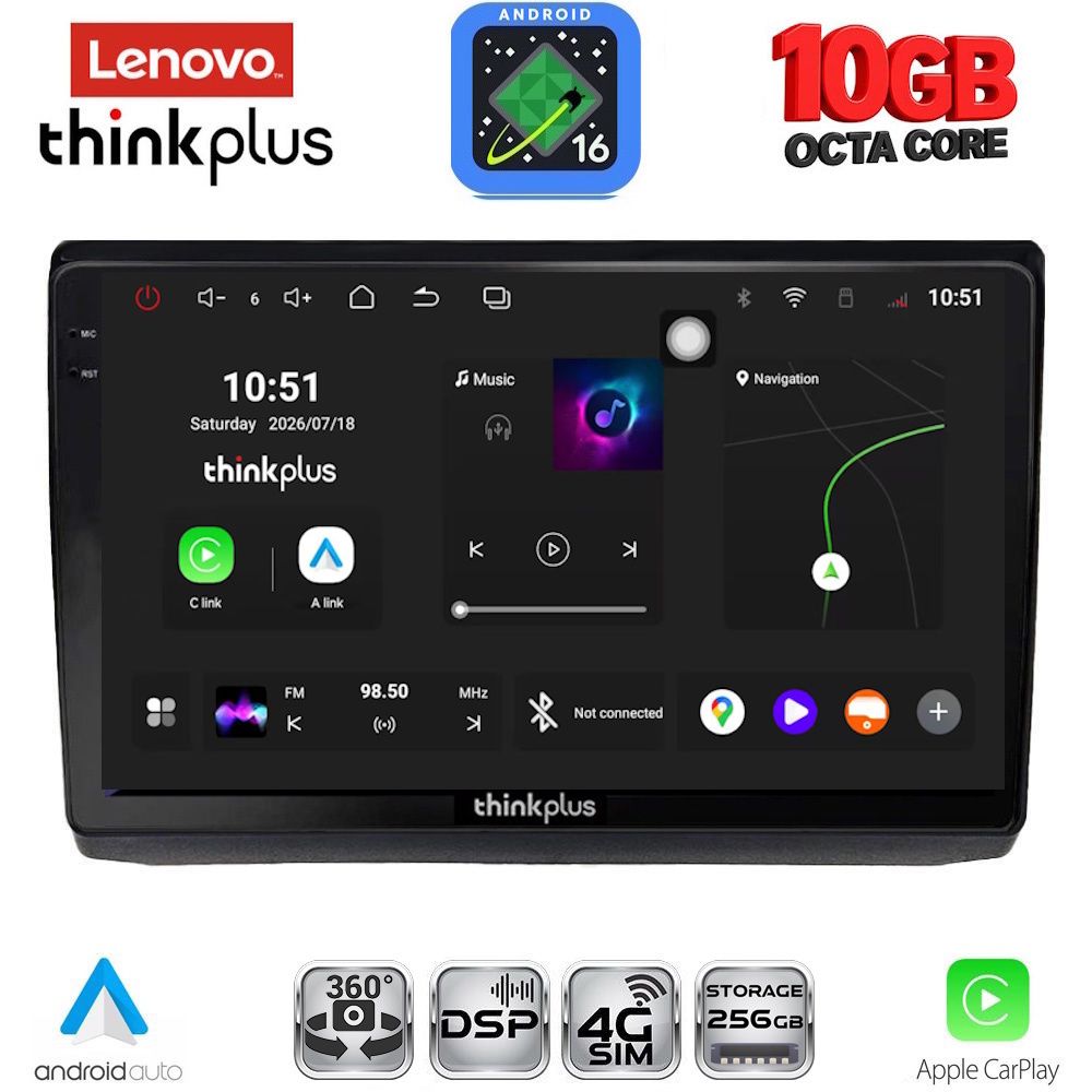 LENOVO LTM 11558A_CPA (10inc) MULTIMEDIA TABLET for OPEL VIVARO – RENAULT TRAFIC - NISSAN PRIMASTAR mod. 2004-2015