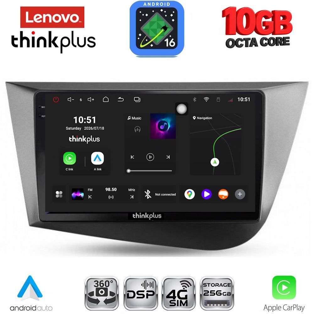 LENOVO LTM 11574_CPA (9inc) MULTIMEDIA TABLET for SEAT LEON mod. 2005-2012