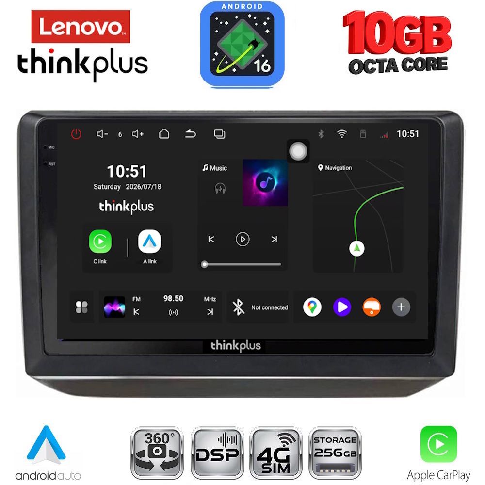 LENOVO LTM 11581_CPA (10inc) MULTIMEDIA TABLET for SKODA FABIA mod. 2008-2014