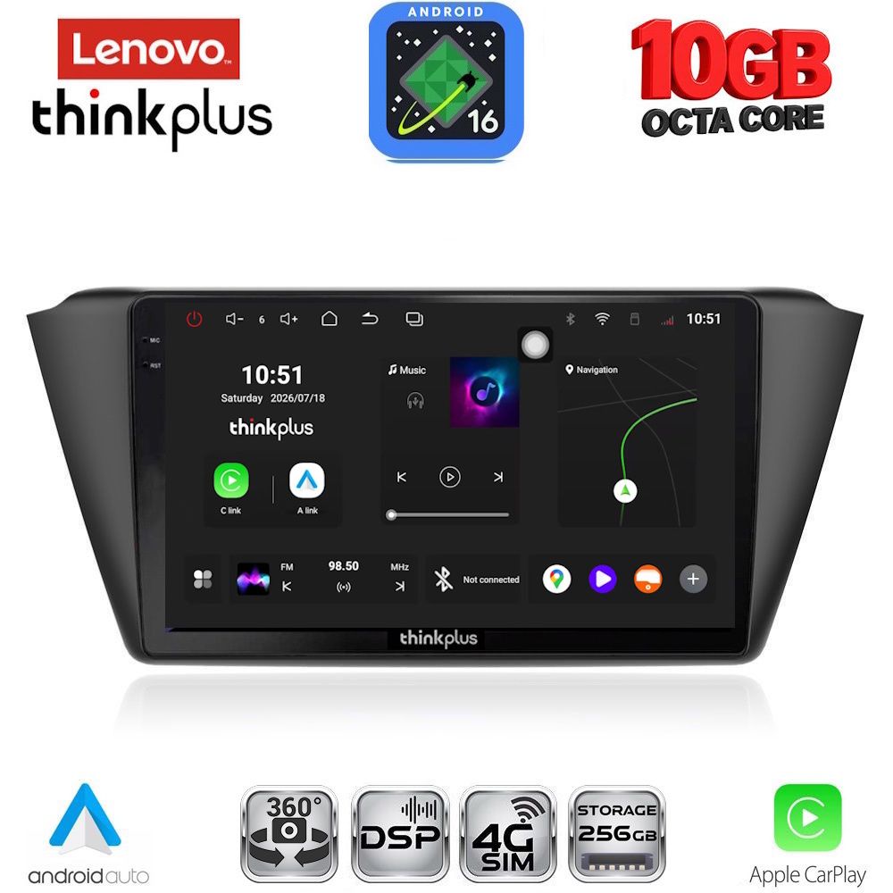 LENOVO LTM 11582_CPA (9inc) MULTIMEDIA TABLET for SKODA FABIA mod. 2015-2022