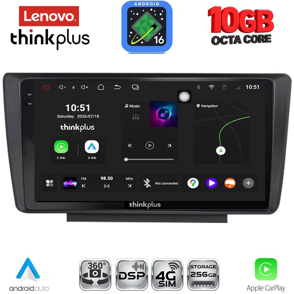 LENOVO LTM 11594_CPA (9inc) MULTIMEDIA TABLET for SKODA OCTAVIA 5 mod. 2005-2012