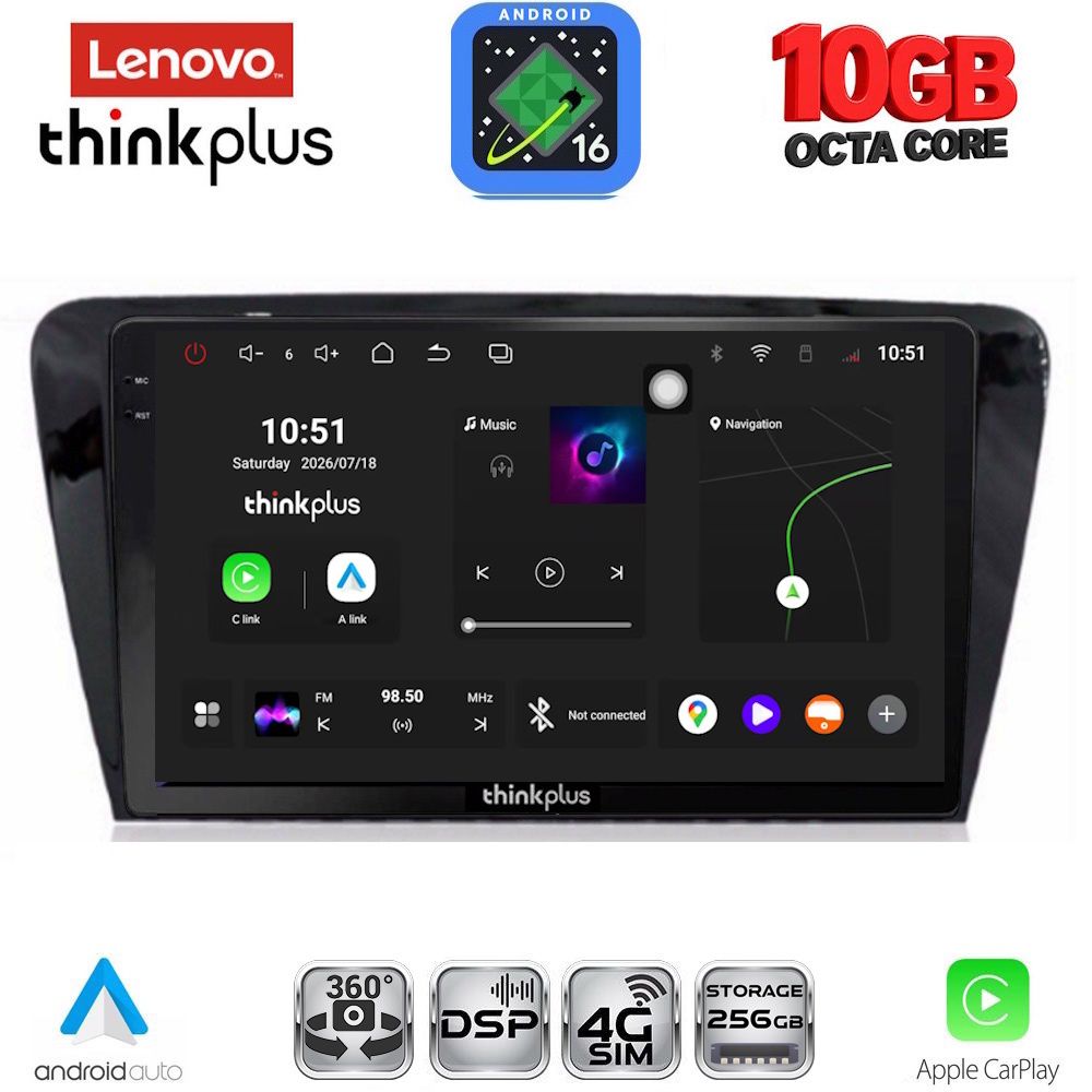 LENOVO LTM 11597_CPA (10inc) MULTIMEDIA TABLET for SKODA OCTAVIA 7 mod. 2013-2021