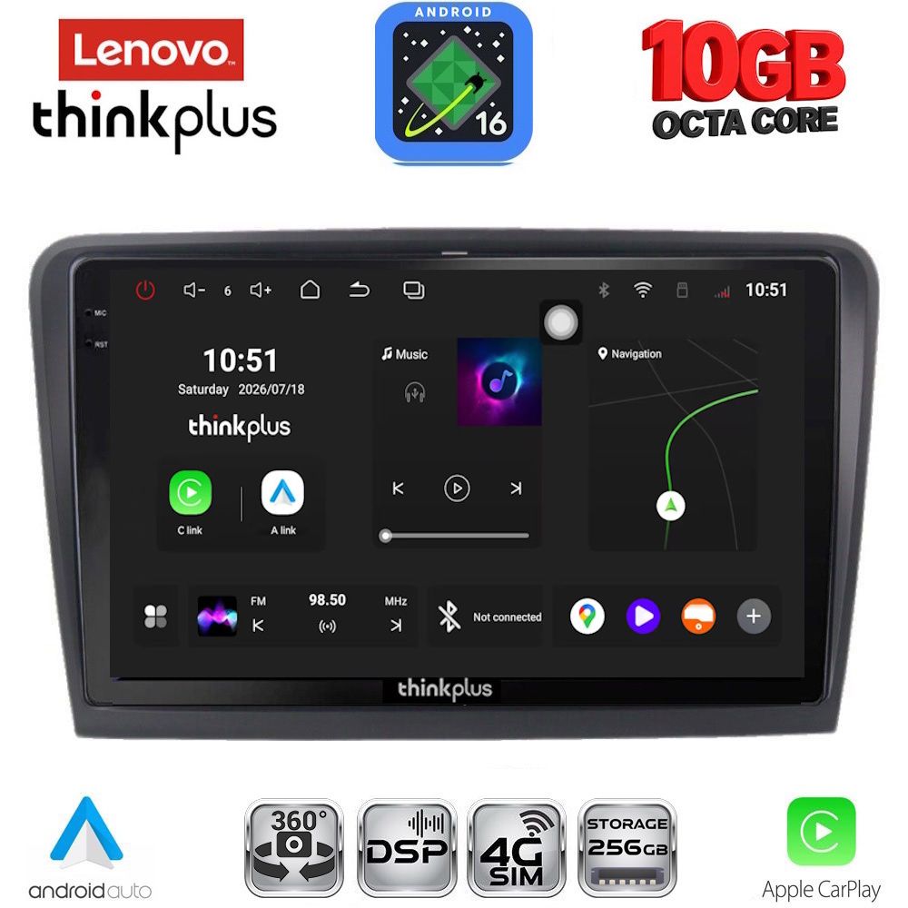 LENOVO LTM 11604B_CPA (10inc) MULTIMEDIA TABLET for SKODA SUPERB mod. 2008-2015