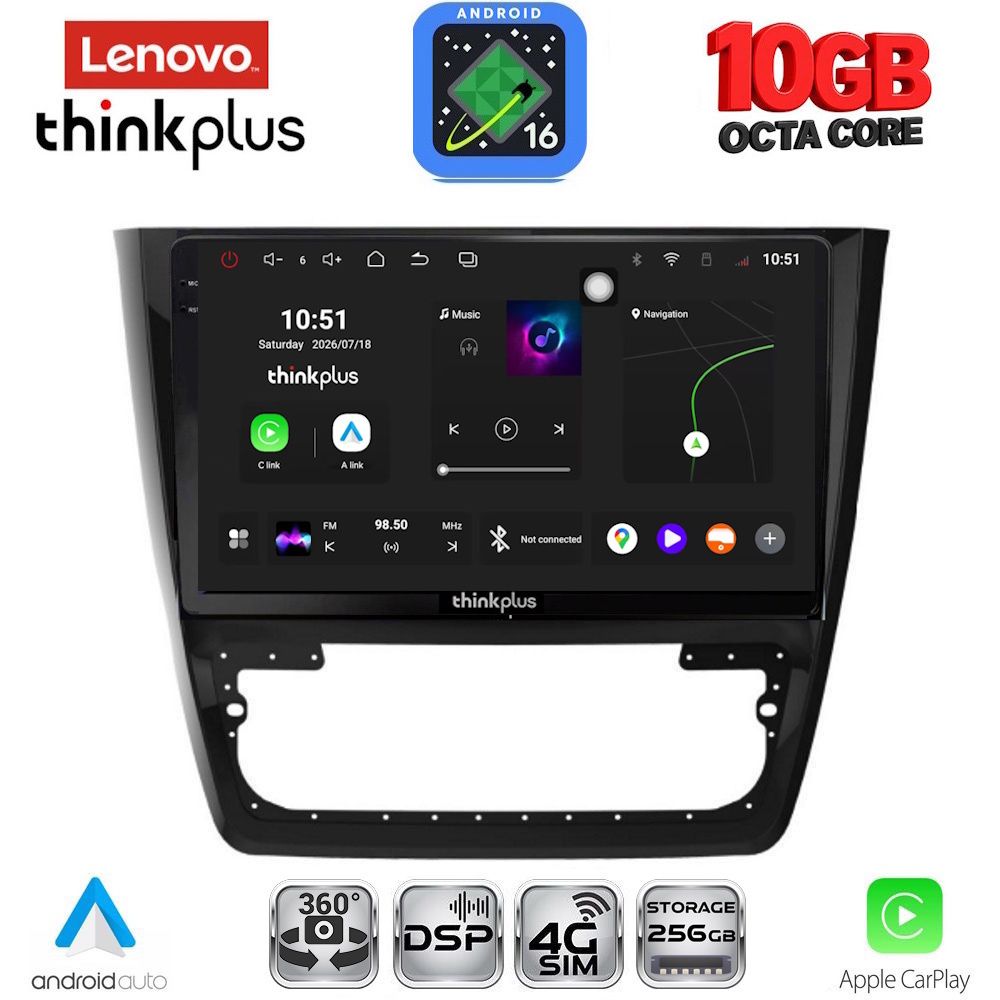 LENOVO LTM 11610_CPA (10inc) MULTIMEDIA TABLET for SKODA YETI mod. 2014-2018