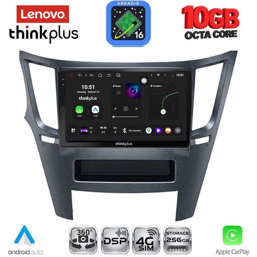LENOVO LTM 11667_CPA (9inc) MULTIMEDIA TABLET for SUBARU LEGACY – OUTBACK mod. 2009-2014