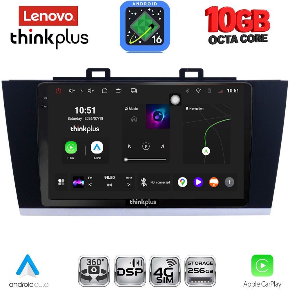 LENOVO LTM 11668_CPA (9inc) MULTIMEDIA TABLET for SUBARU LEGACY – OUTBACK mod. 2014-2019