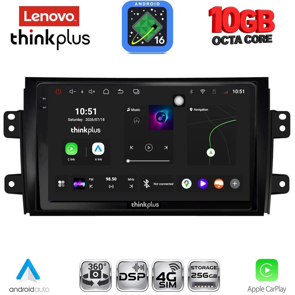 LENOVO LTM 11688_CPA (9inc) MULTIMEDIA TABLET for FIAT SEDICI – SUZUKI SX4 mod. 2005-2013