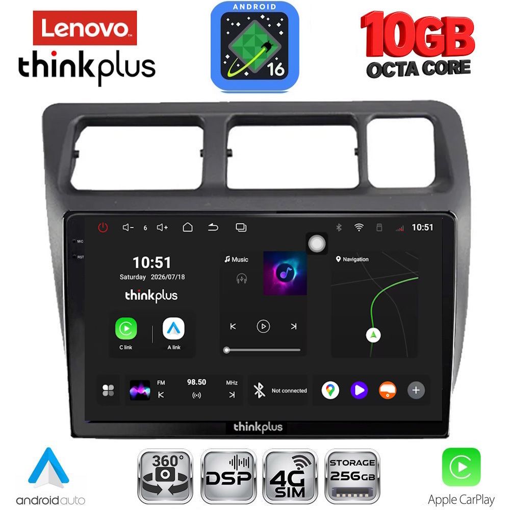 LENOVO LTM 11710_CPA (9inc) MULTIMEDIA TABLET for TOYOTA COROLLA mod. 1992-1997