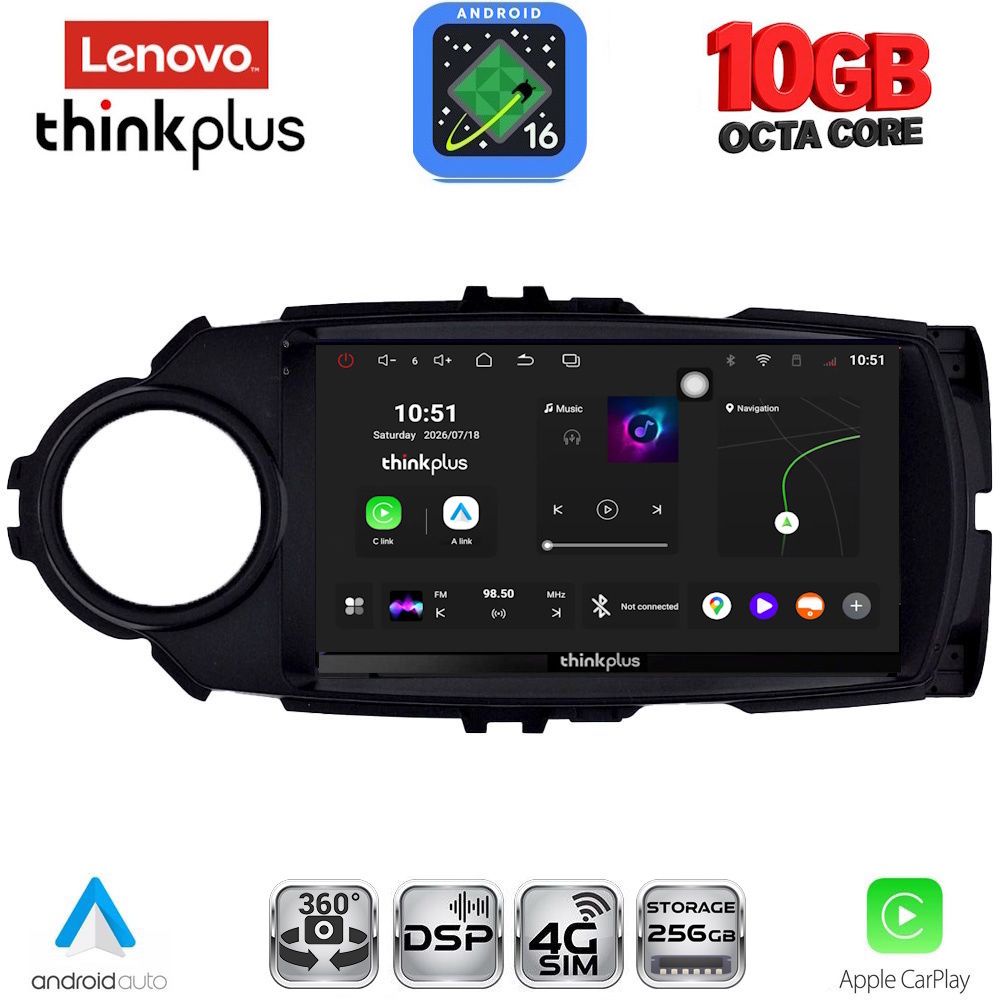 LENOVO LTM 11737FL_CPA (9inc) MULTIMEDIA TABLET for TOYOTA YARIS mod. 2015-2020