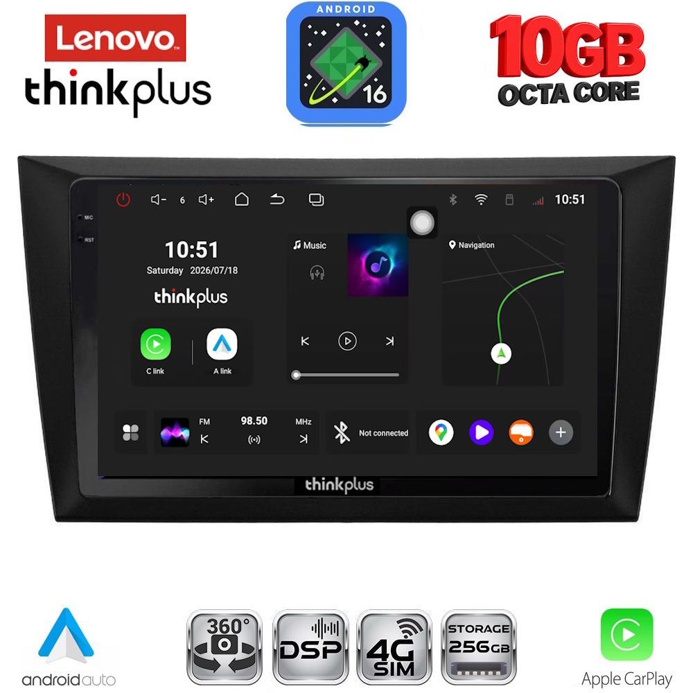 LENOVO LTM 11746_CPA (9inc) MULTIMEDIA TABLET for GOLF 6 mod. 2009-2012