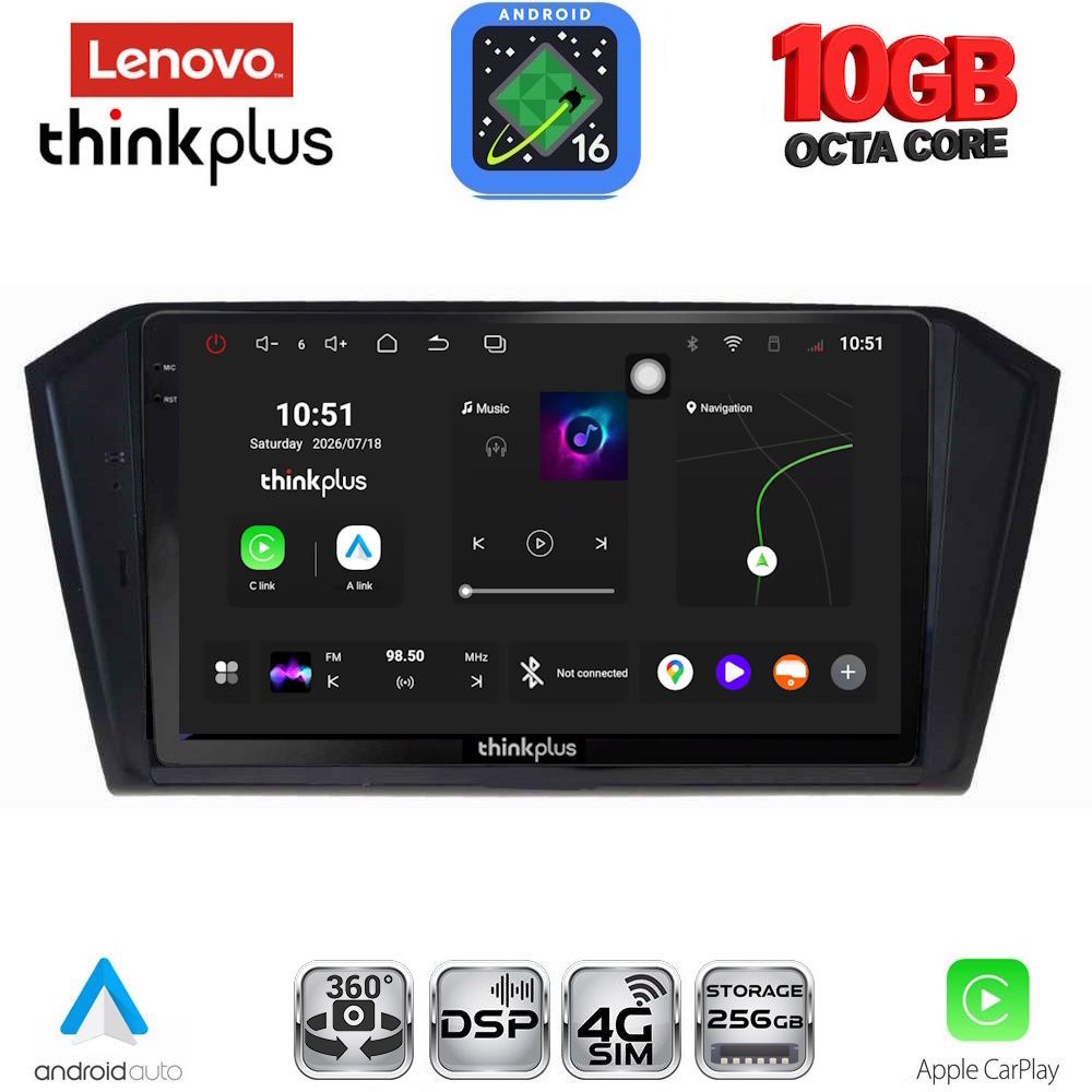 LENOVO LTM 11750_CPA (10inc) MULTIMEDIA TABLET for VW PASSAT mod. 2016-2023