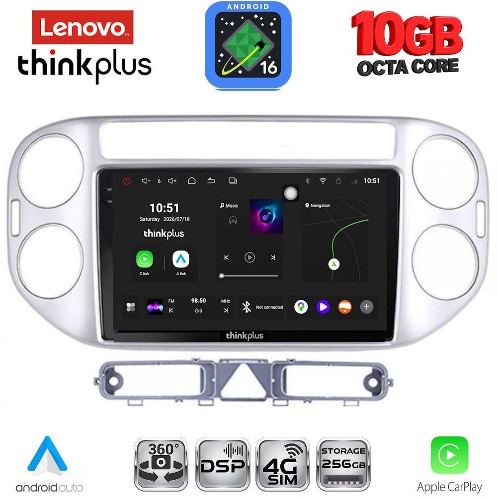 LENOVO LTM 11759SL_CPA (9inc) MULTIMEDIA TABLET for VW TIGUAN mod. 2004-2011 (SILVER)