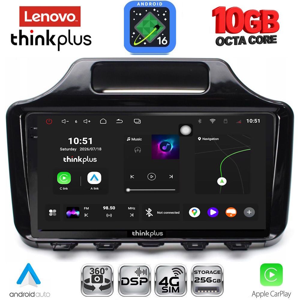 LENOVO LTM 11779_CPA (9inc) MULTIMEDIA TABLET for TOYOTA IQ mod. 2008-2015 with ORIG. NAVI