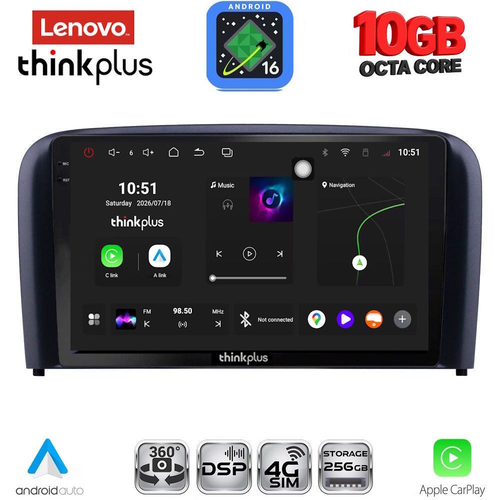 LENOVO LTM 11786_CPA (9inc) MULTIMEDIA TABLET for VOLVO S80 mod. 1998-2006