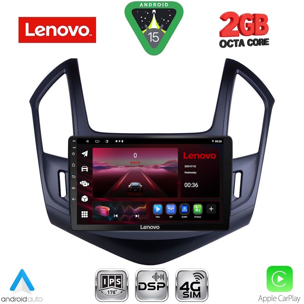 LENOVO LVF 5076B_CPA (9inc) MULTIMEDIA TABLET for CHEVROLET CRUZE mod. 2013-2015