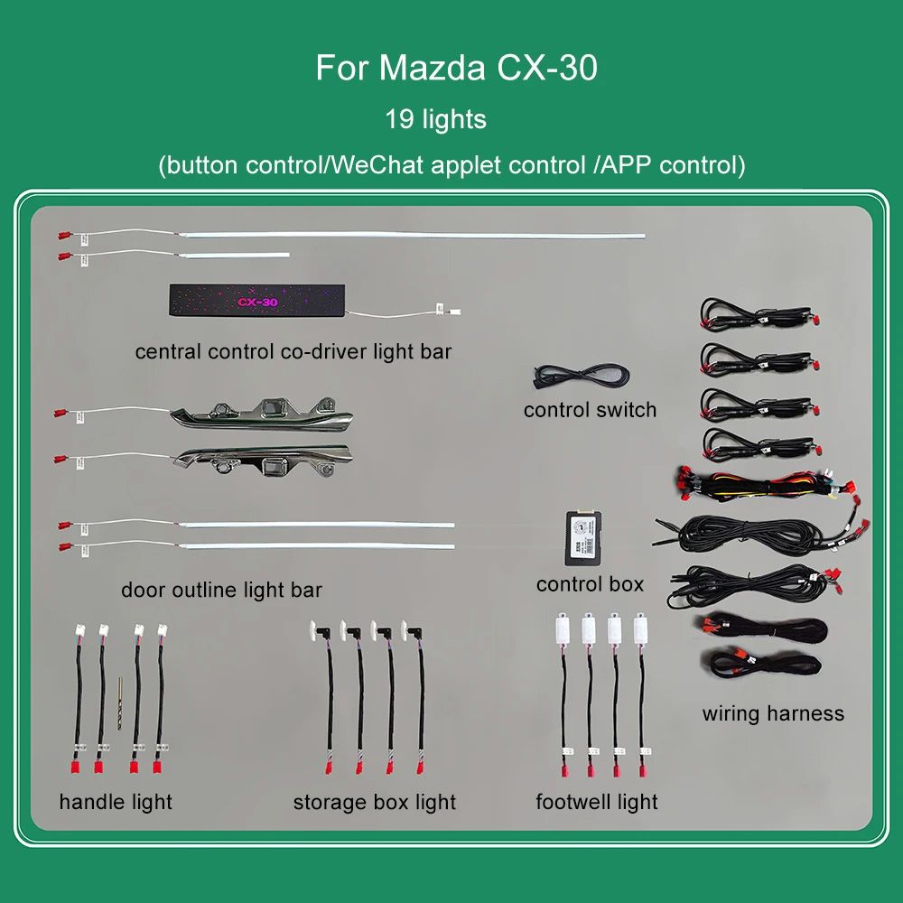DIQ AMBIENT MAZDA CX-30 (DM) mod.2019> (Digital iQ Ambient Light for Mazda CX-30 mod. 2019> with 19 Lights)
