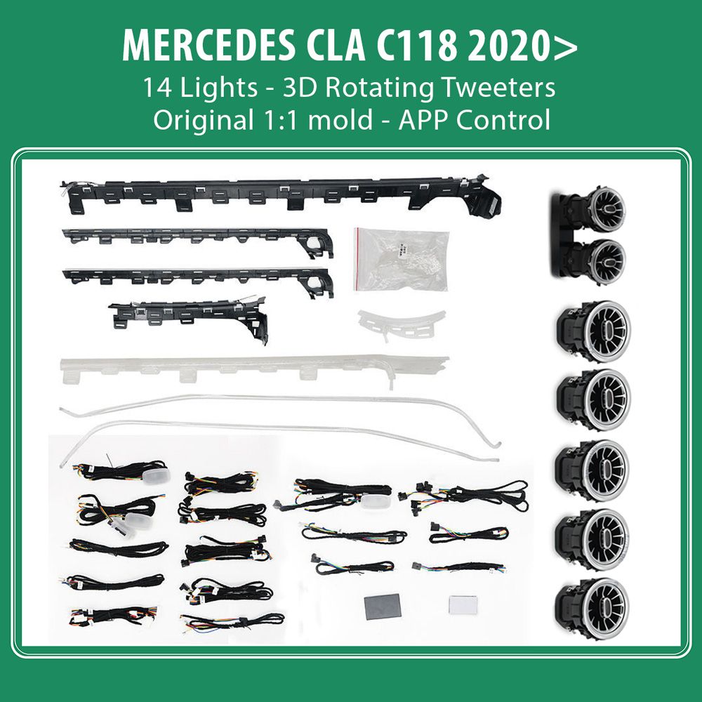 DIQ AMBIENT 8179 A4 - MERCEDES CLA (C118) (Digital iQ Ambient Light for Mercedes CLA (C118) mod. 2019-2025 with 36 Lights)