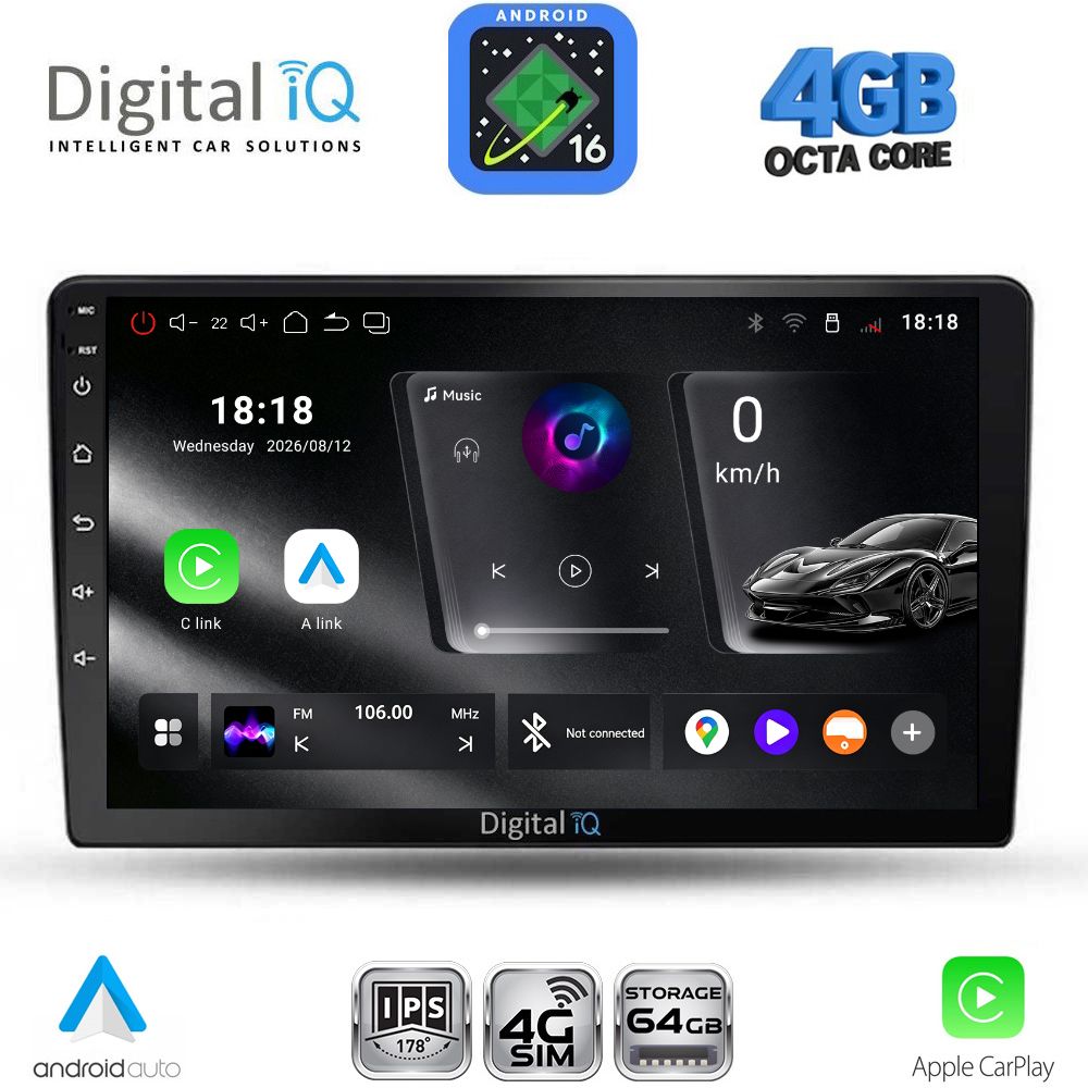 DIGITAL IQ RTG 6026_CPA (9inc) MULTIMEDIA TABLET for ALFA ROMEO GIULIETTA mod 2014-2020