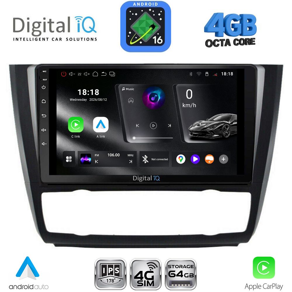 DIGITAL IQ RTG 6040_CPA CLIMA (9inc) MULTIMEDIA TABLET for BMW S.1 E81-82-87-88 mod. 2004-2013
