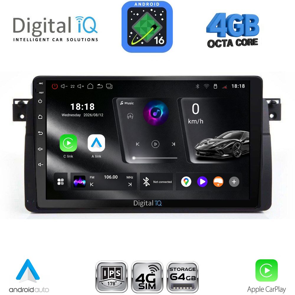 DIGITAL IQ RTG 6042_CPA (9inc) MULTIMEDIA TABLET for BMW E46 mod. 1998-2005