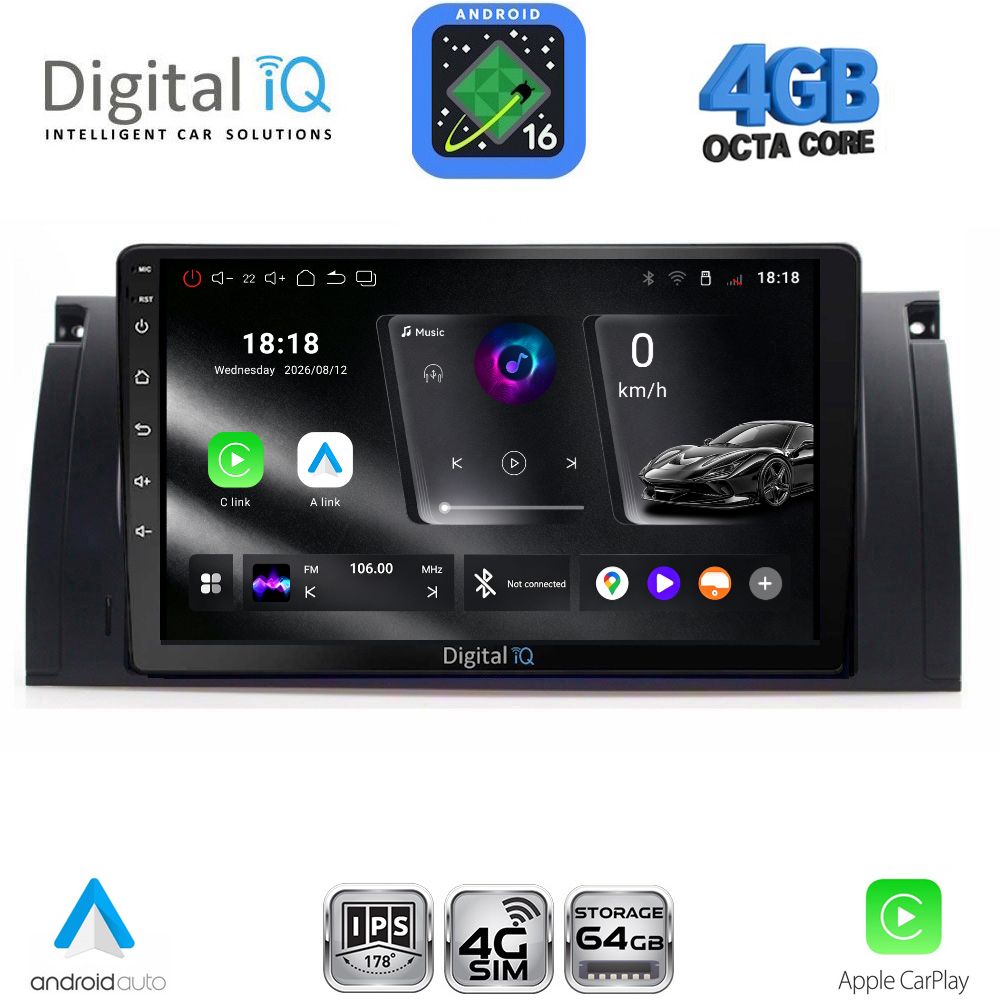 DIGITAL IQ RTG 6045_CPA (9inc) MULTIMEDIA TABLET for BMW Series 5 (E39) mod. 1997-2005 | X5 (E53) mod. 1999-2006