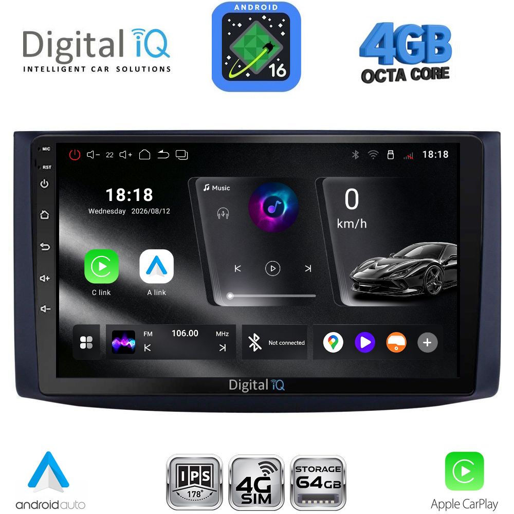 DIGITAL IQ RTG 6072_CPA (9inc) MULTIMEDIA TABLET for CHEVROLET AVEO mod. 2006-2010