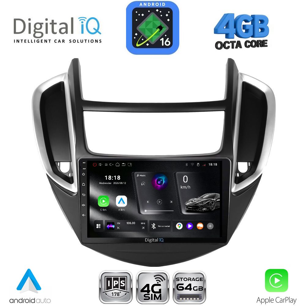DIGITAL IQ RTG 6080_CPA (9inc) MULTIMEDIA TABLET for CHEVROLET TRAX mod. 2014-2022