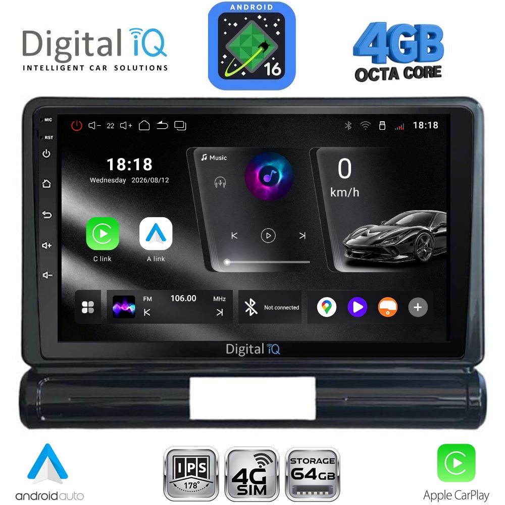 DIGITAL IQ RTG 6093L_CPA (9inc) MULTIMEDIA TABLET for CITROEN C3 - DS3 mod. 2016-2024 Low Version