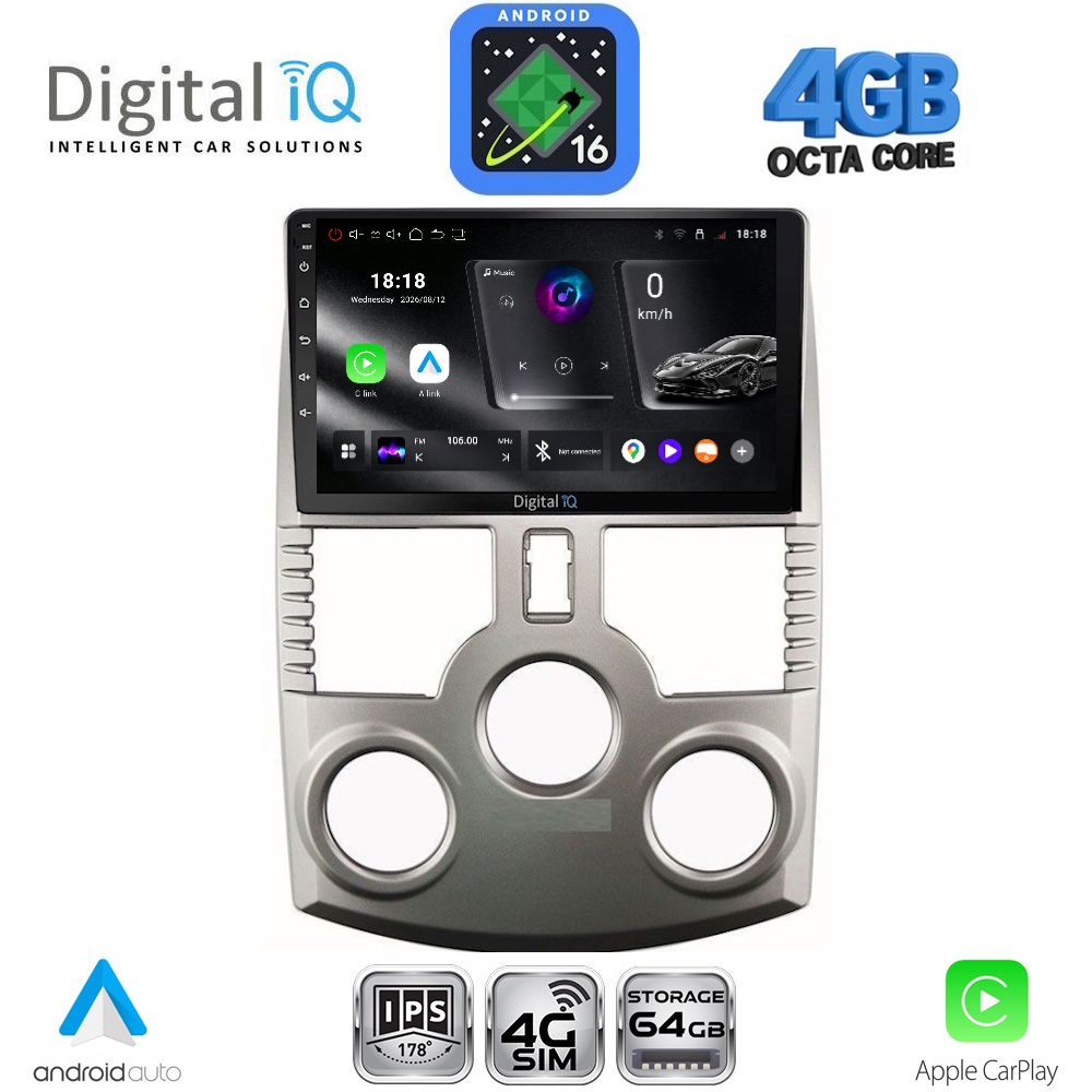 DIGITAL IQ RTG 6126_CPA (9inc) MULTIMEDIA TABLET for DAIHATSU TERIOS mod. 2006-2017