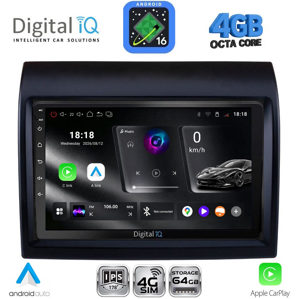 DIGITAL IQ RTG 6141_CPA (9inc) MULTIMEDIA TABLET for FIAT DUCATO – CITROEN JUMPER – PEUGEOT BOXER mod. 2011-2021