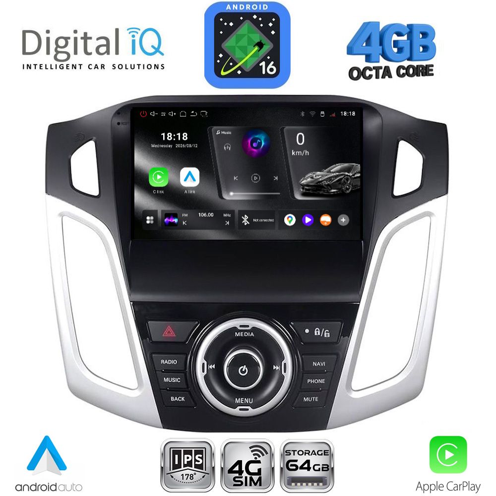 DIGITAL IQ RTG 6157_CPA (9inc) MULTIMEDIA TABLET for FORD FOCUS mod. 2011-2018
