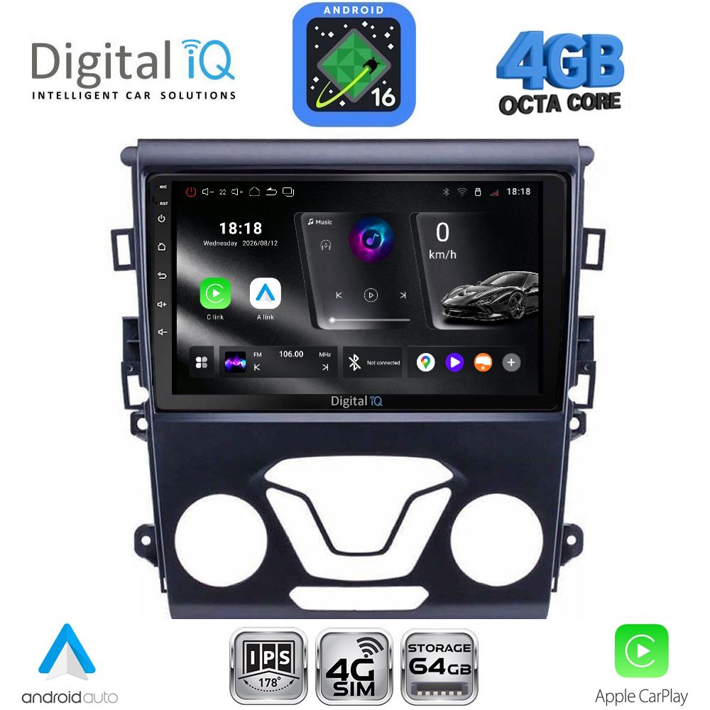 DIGITAL IQ RTG 6164_CPA A/C (9inc) MULTIMEDIA TABLET for FORD MONDEO mod. 2014-2023