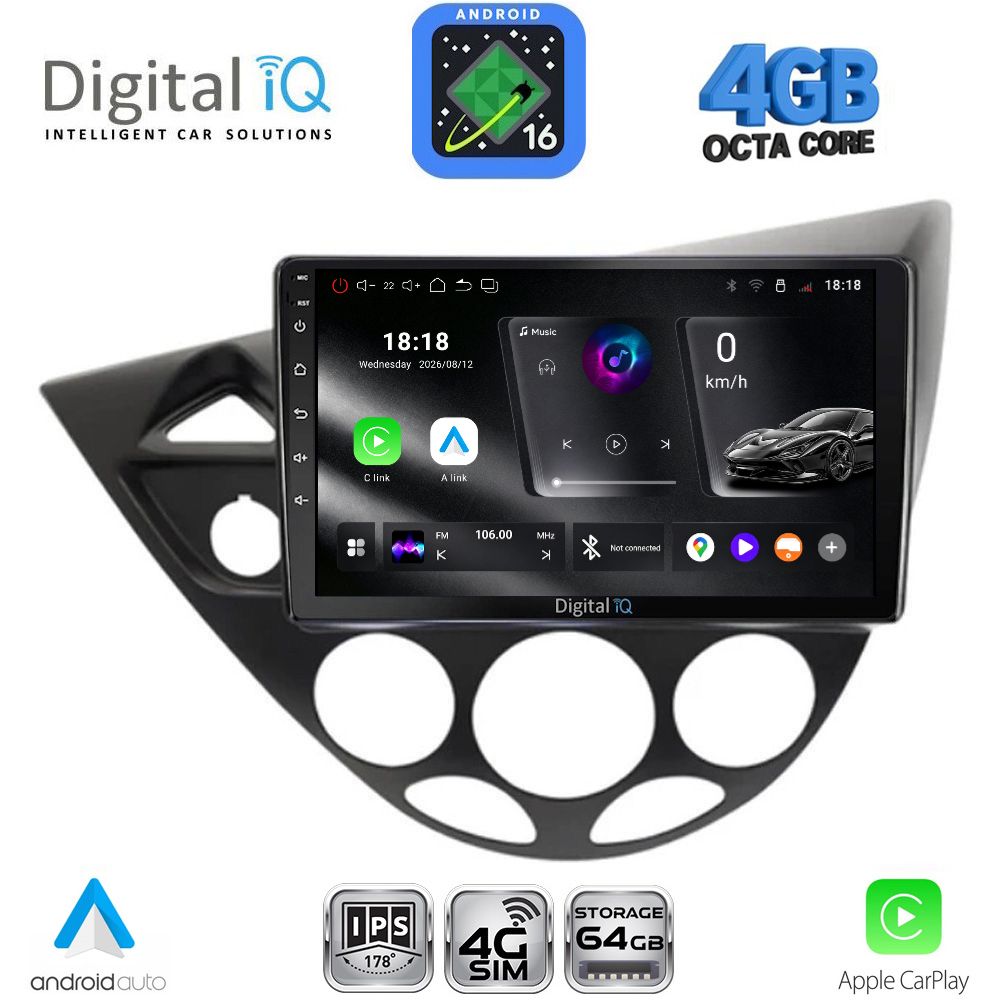 DIGITAL IQ RTG 6169_CPA (9inc) MULTIMEDIA TABLET for FORD FOCUS mod. 1998-2004