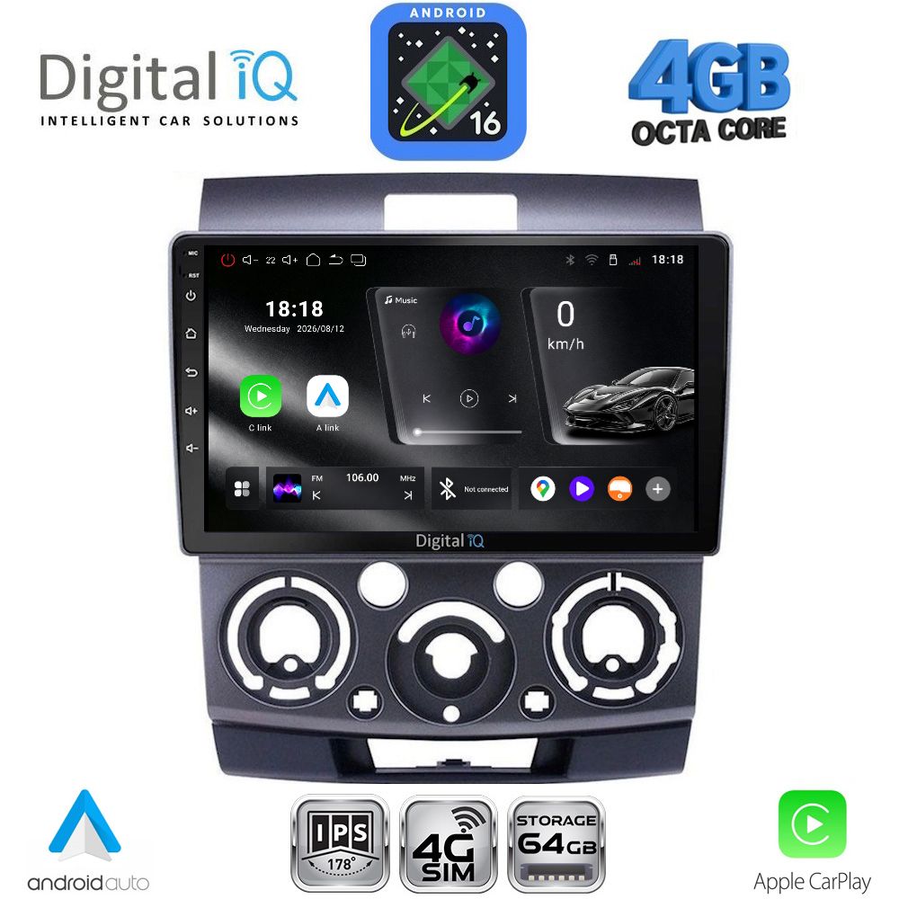 DIGITAL IQ RTG 6170_CPA (9inc) MULTIMEDIA TABLET for FORD RANGER | MAZDA BT50 mod. 2006-2011