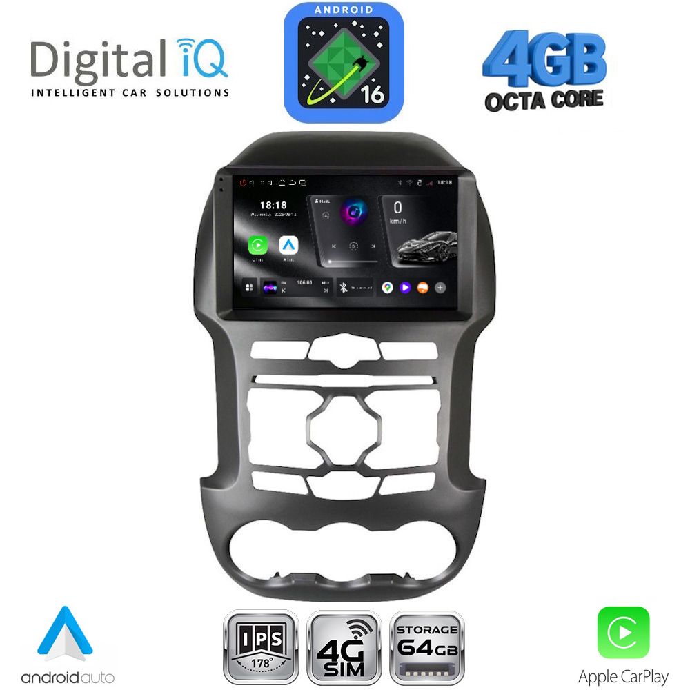 DIGITAL IQ RTG 6171S_CPA (9inc) MULTIMEDIA TABLET for FORD RANGER mod. 2011-2015