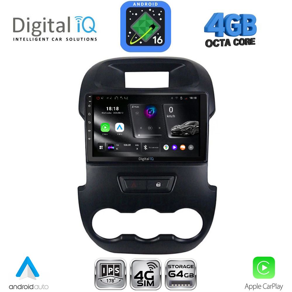 DIGITAL IQ RTG 6171_CPA (9inc) MULTIMEDIA TABLET for FORD RANGER mod. 2011-2015