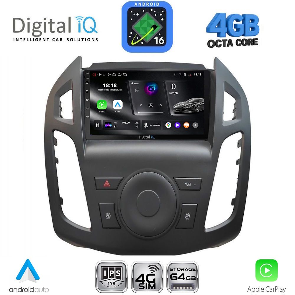 DIGITAL IQ RTG 6176_CPA (9inc) MULTIMEDIA TABLET for FORD TRANSIT CONNECT mod. 2013-2018