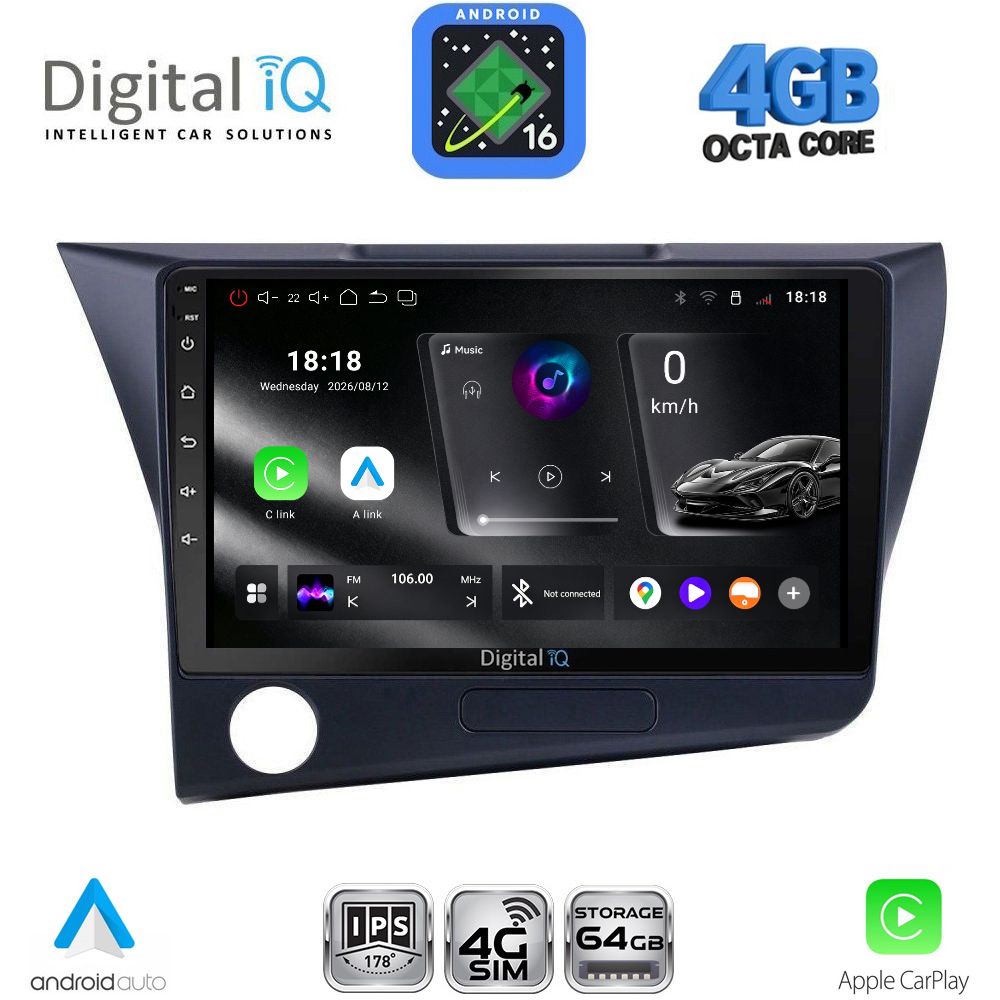 DIGITAL IQ RTG 6203_CPA (9inc) MULTIMEDIA TABLET for HONDA CRZ mod. 2010-2016