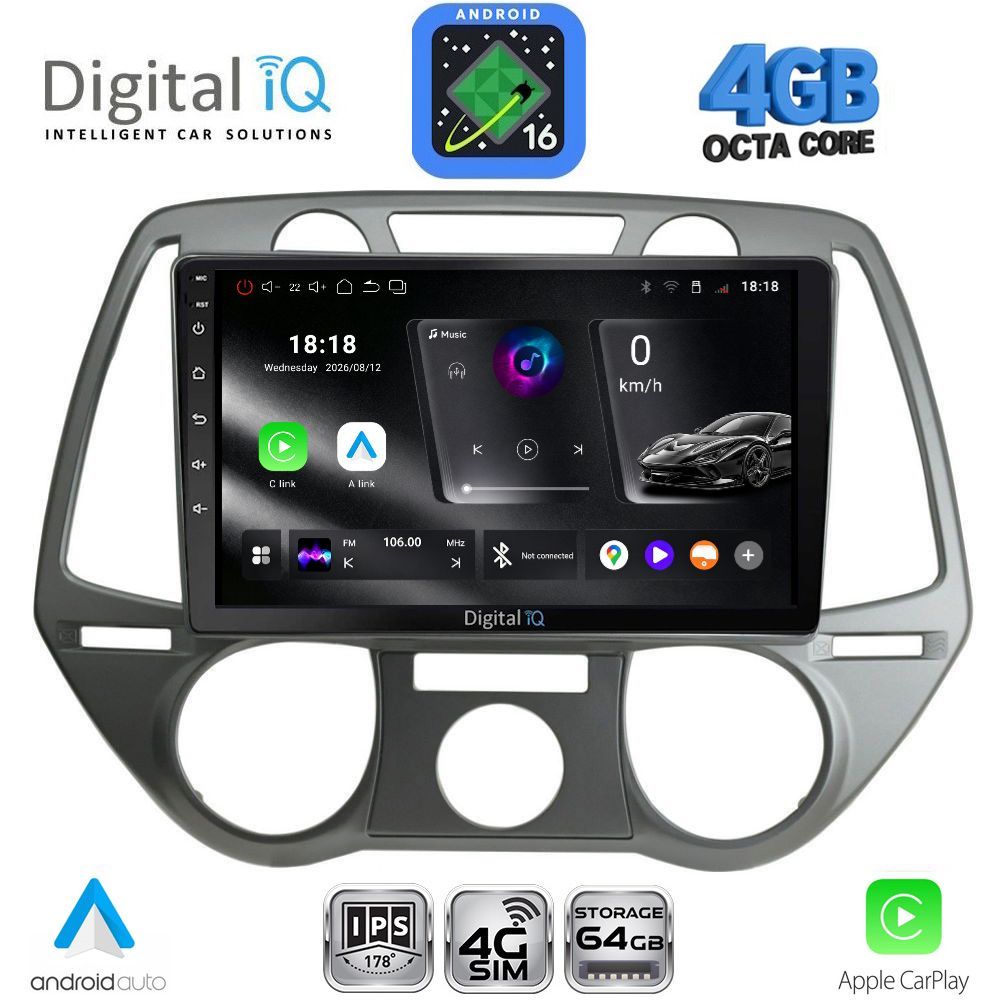 DIGITAL IQ RTG 6228_CPA A/C (9inc) MULTIMEDIA TABLET for HYUNDAI i20 mod. 2008-2012