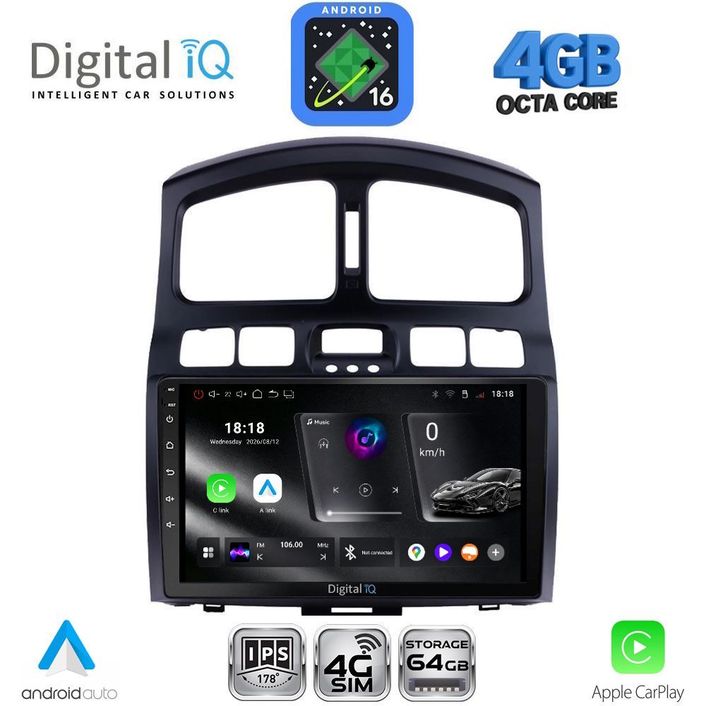 DIGITAL IQ RTG 6236_CPA (9inc) MULTIMEDIA TABLET for HYUNDAI SANTA FE mod. 2003-2006