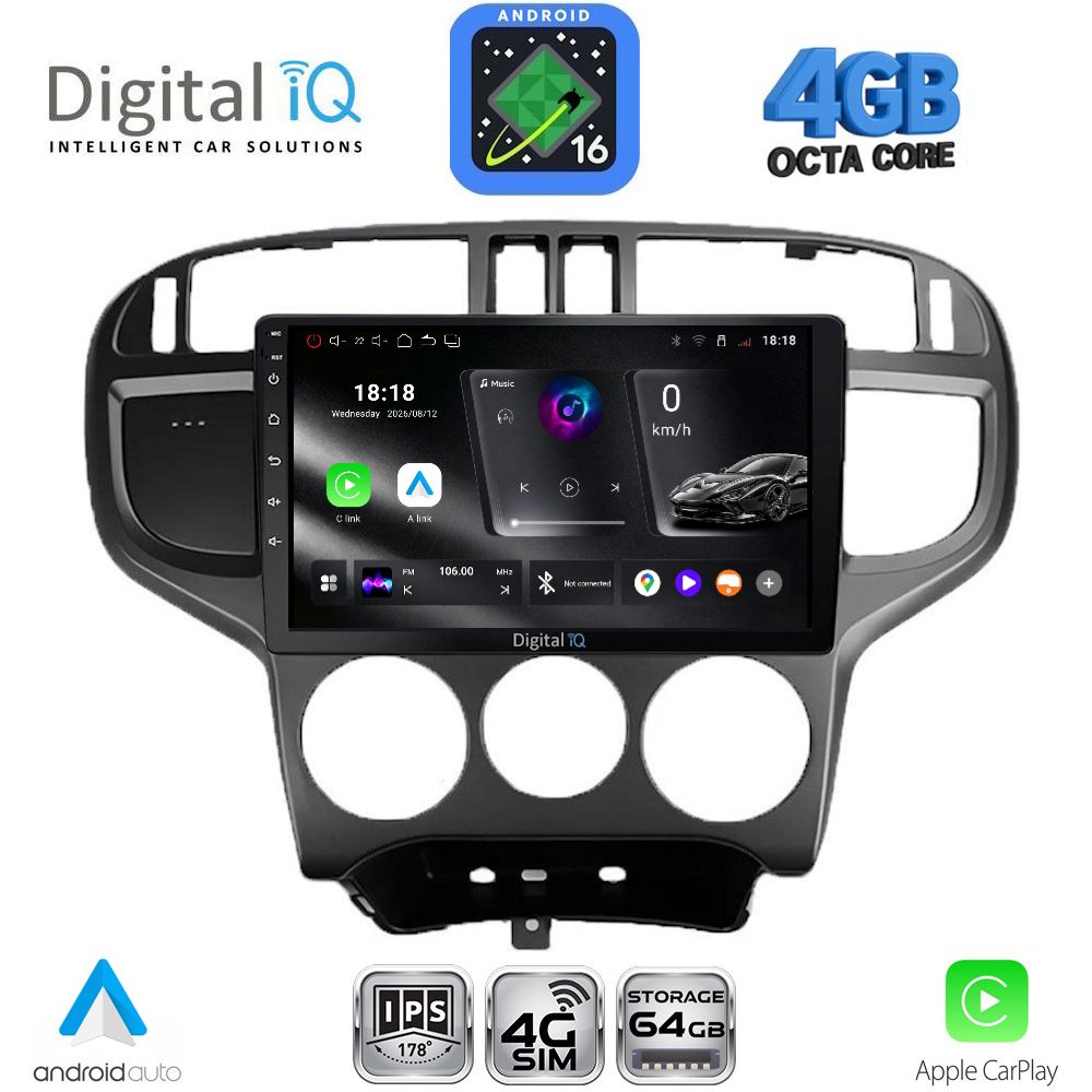DIGITAL IQ RTG 6240_CPA (9inc) MULTIMEDIA TABLET for HYUNDAI MATRIX mod. 2001-2010