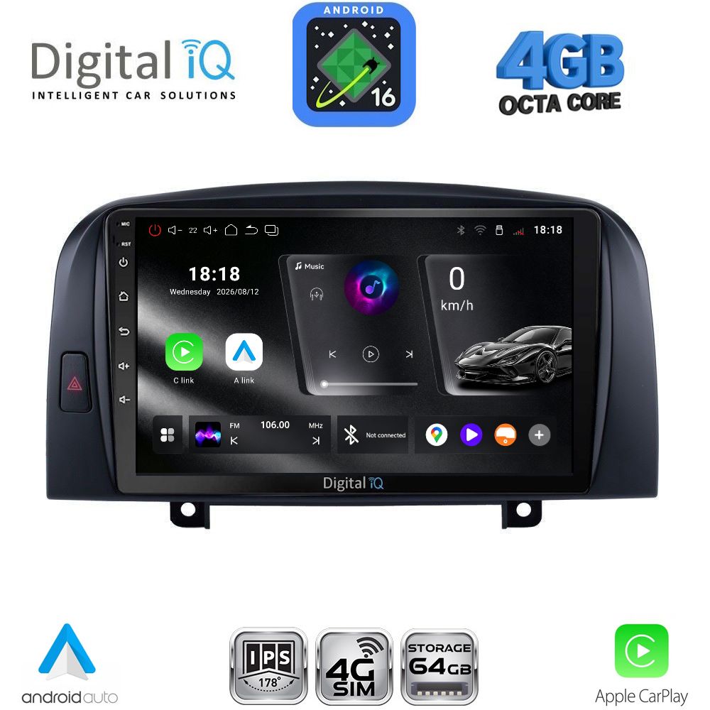 DIGITAL IQ RTG 6248_CPA (9inc) MULTIMEDIA TABLET for HYUNDAI SONATA mod. 2006-2009
