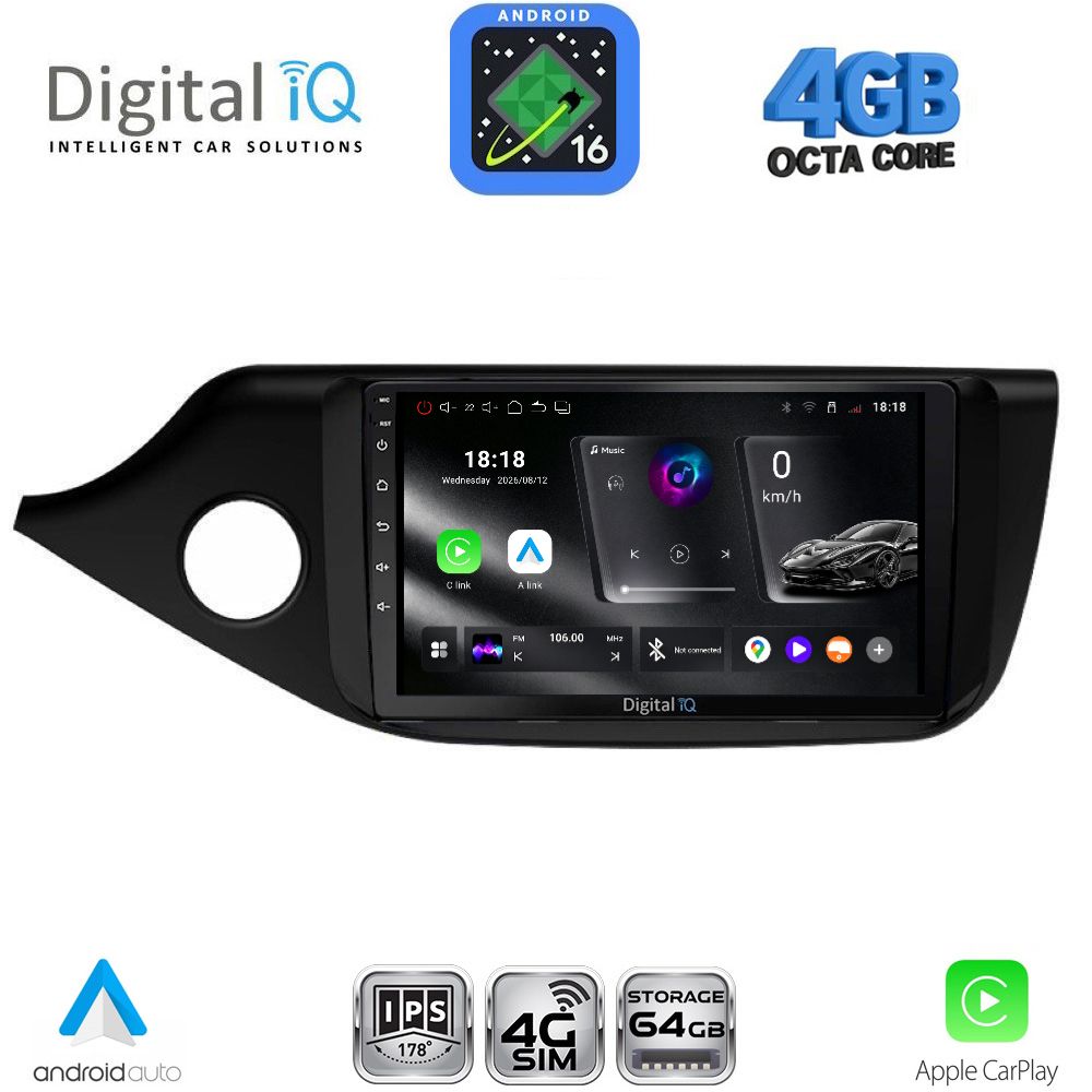 DIGITAL IQ RTG 6302_CPA (9inc) MULTIMEDIA TABLET for KIA CEED mod. 2012-2018