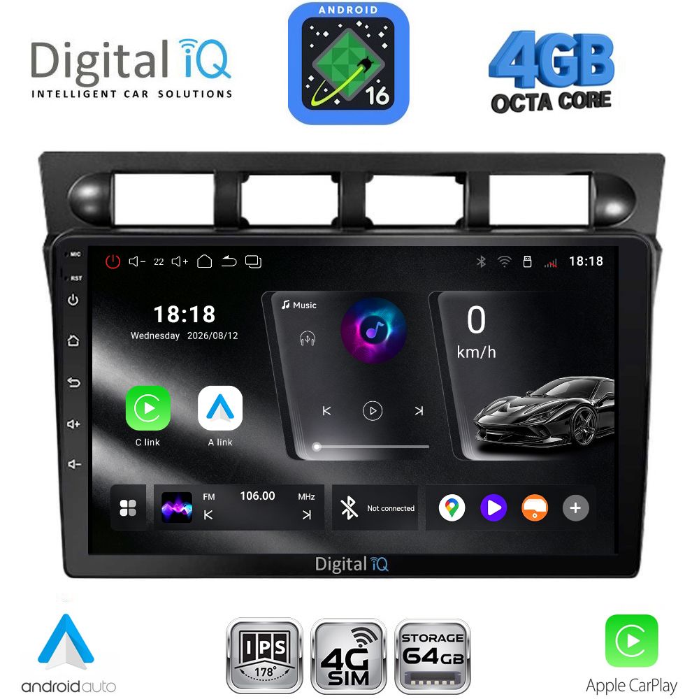 DIGITAL IQ RTG 6306_CPA (9inc) MULTIMEDIA TABLET for KIA PICANTO mod. 2004-2008