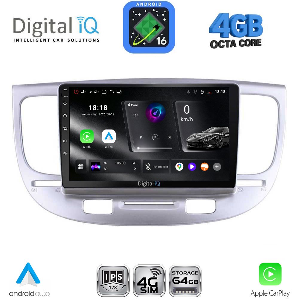 DIGITAL IQ RTG 6313_CPA (9inc) MULTIMEDIA TABLET for KIA RIO mod. 2005-2011
