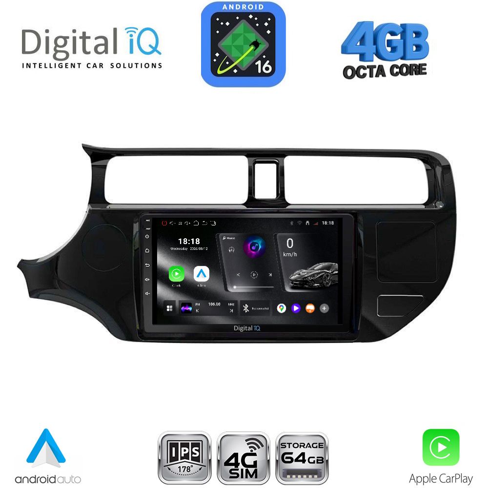 DIGITAL IQ RTG 6314_CPA (9inc) MULTIMEDIA TABLET for KIA RIO mod. 2012-2015