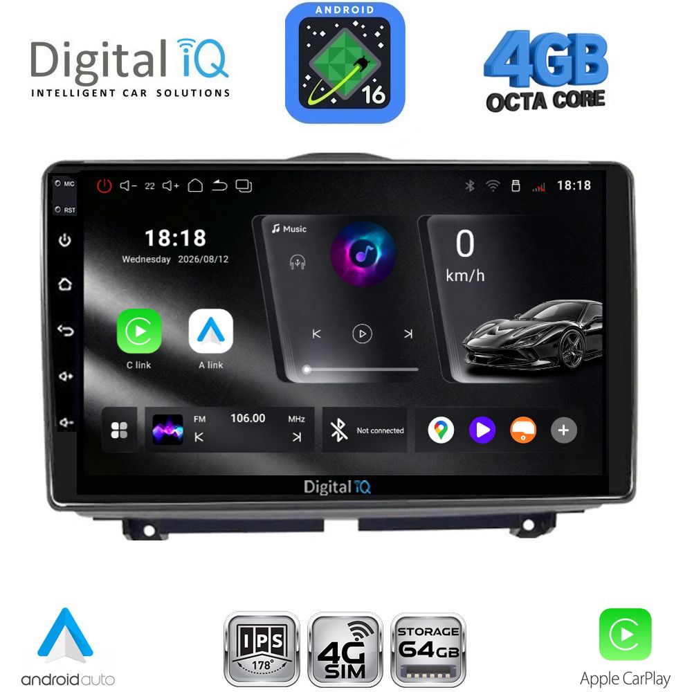 DIGITAL IQ RTG 6338_CPA (9inc) MULTIMEDIA TABLET for LADA GRANTA mod. 2012-2026