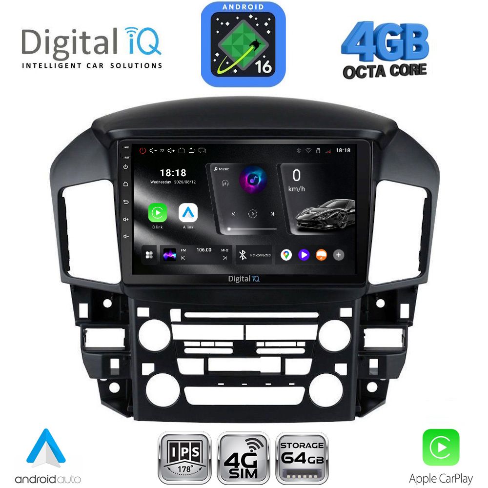 DIGITAL IQ RTG 6344_CPA (9inc) MULTIMEDIA TABLET for LEXUS RX 300 mod. 1998-2003