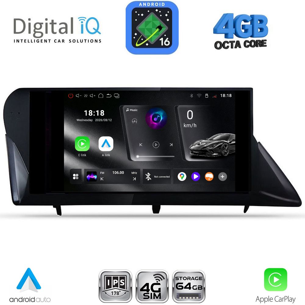 DIGITAL IQ RTG 6346_CPA (9inc) MULTIMEDIA TABLET for LEXUS RX mod. 2009-2014